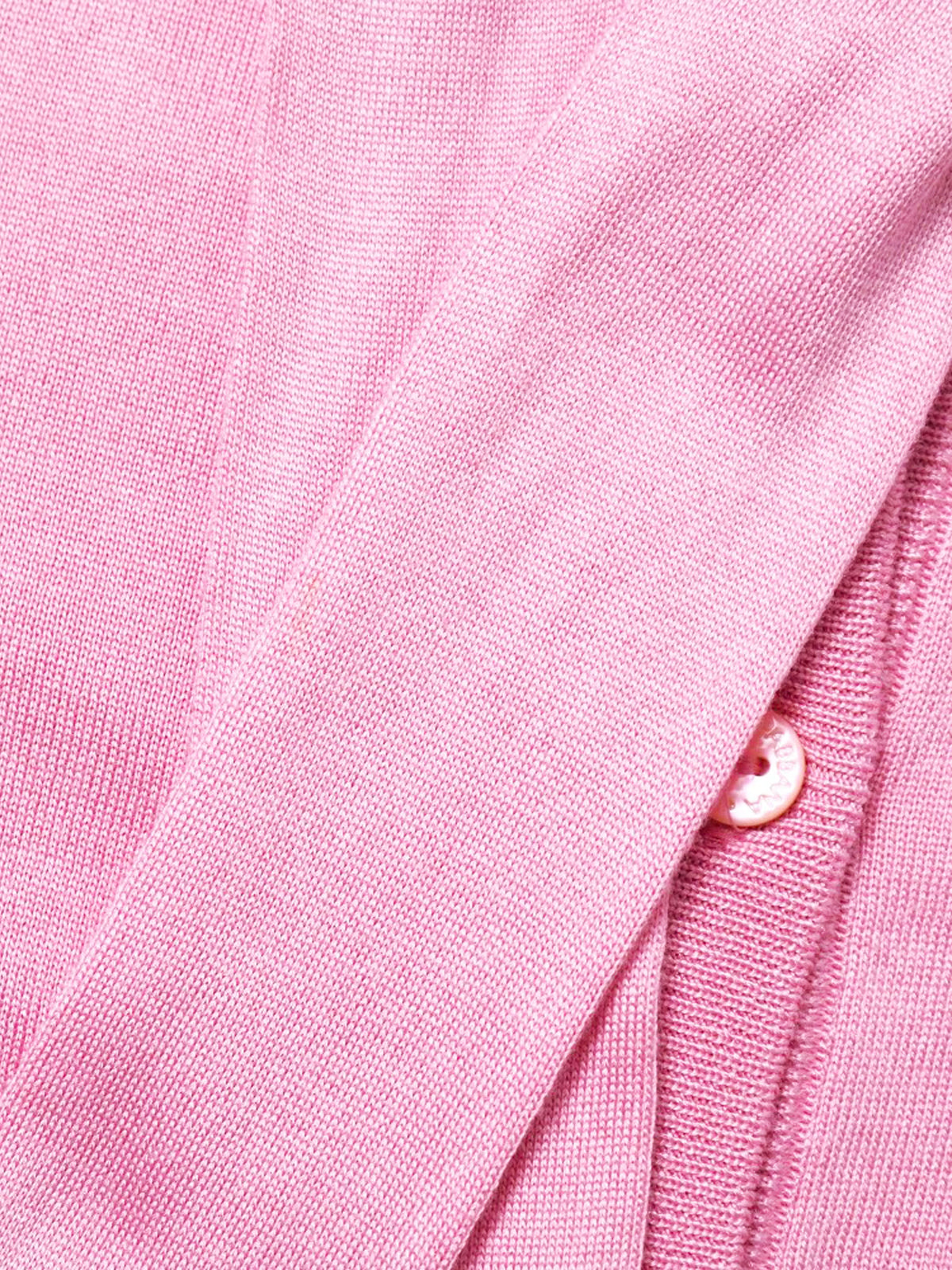 Dolce and Gabbana 2010s Pink Silk Ascot Collar Knit Top