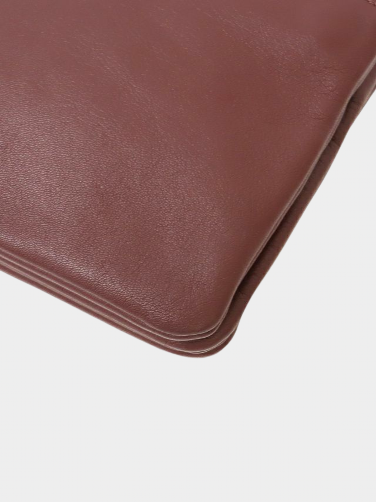 Celine 2010s Bordeaux Leather Trio Small Bag