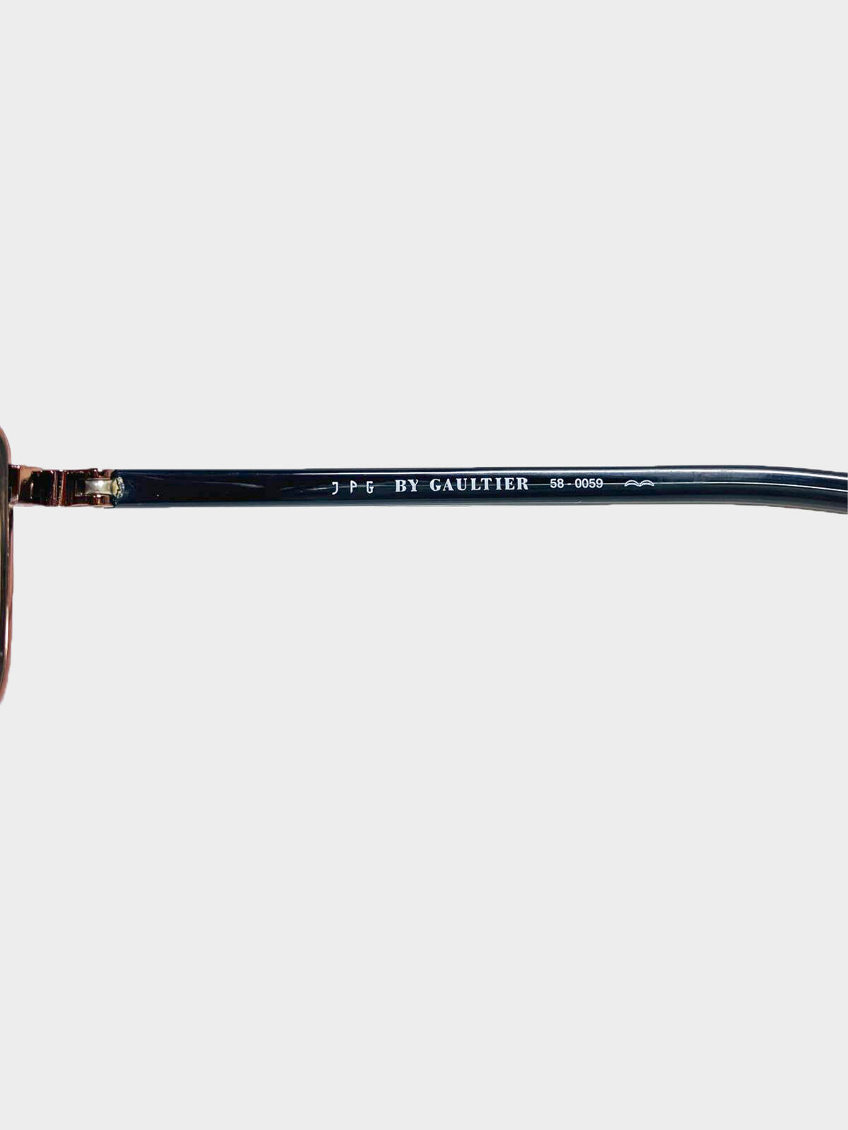 Jean Paul Gaultier 2000s Copper and Camouflage Rectangle Sunglasses