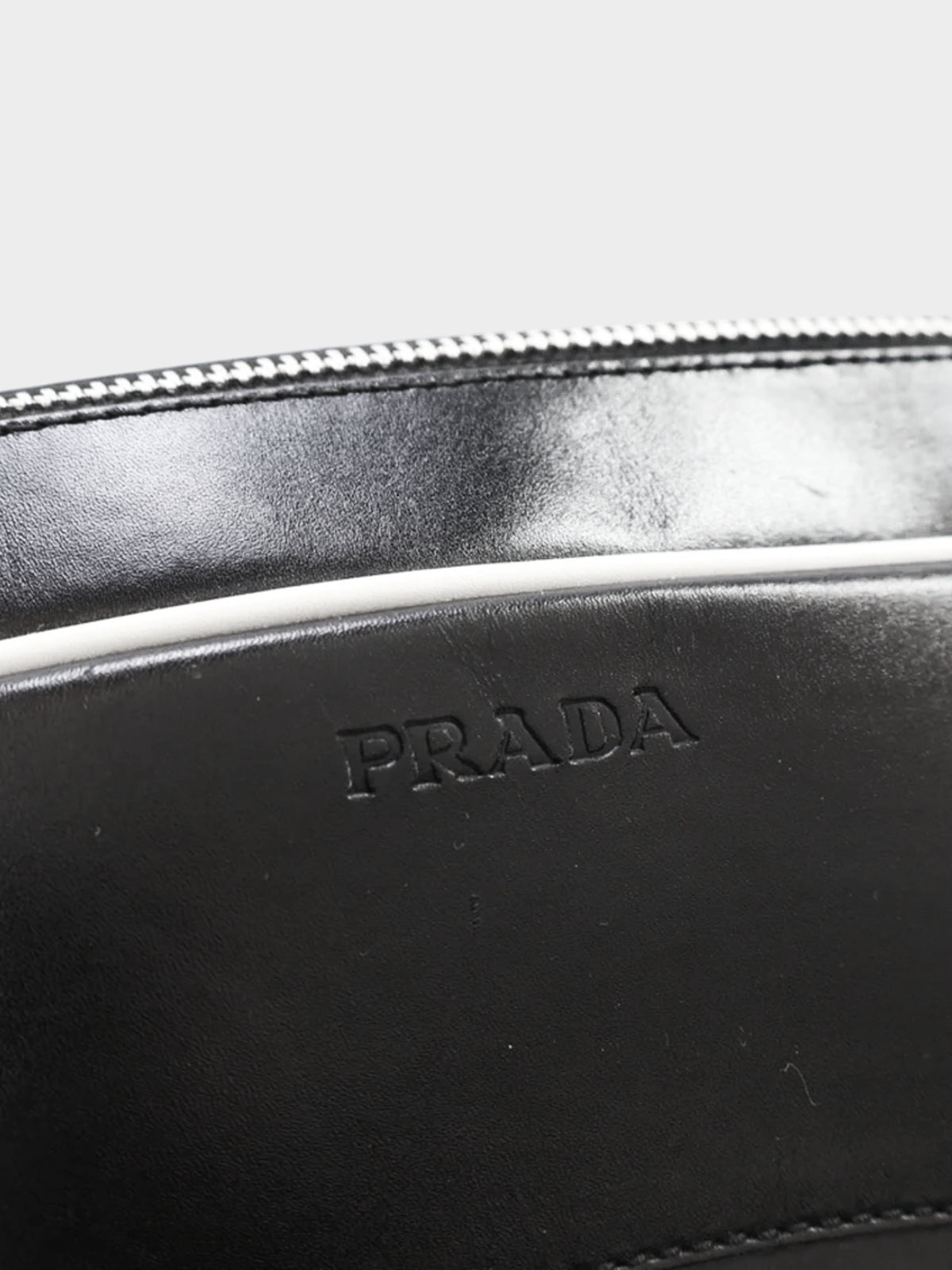 Prada Early 2000s  Black Leather Bowler Bag