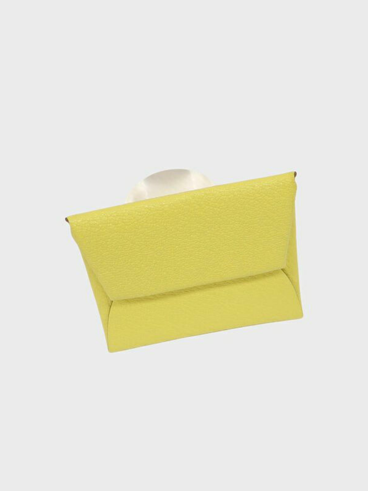 Hermès 2000s Yellow Bastia Chevre Coin Case
