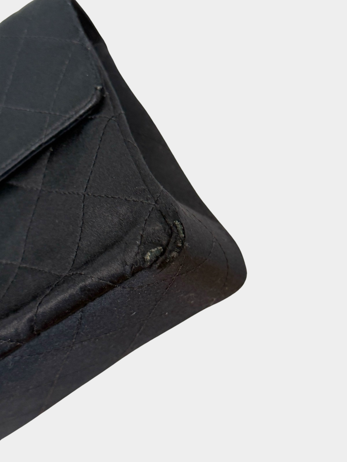 Chanel 1990s Black Satin Mini Classic Flap Bag