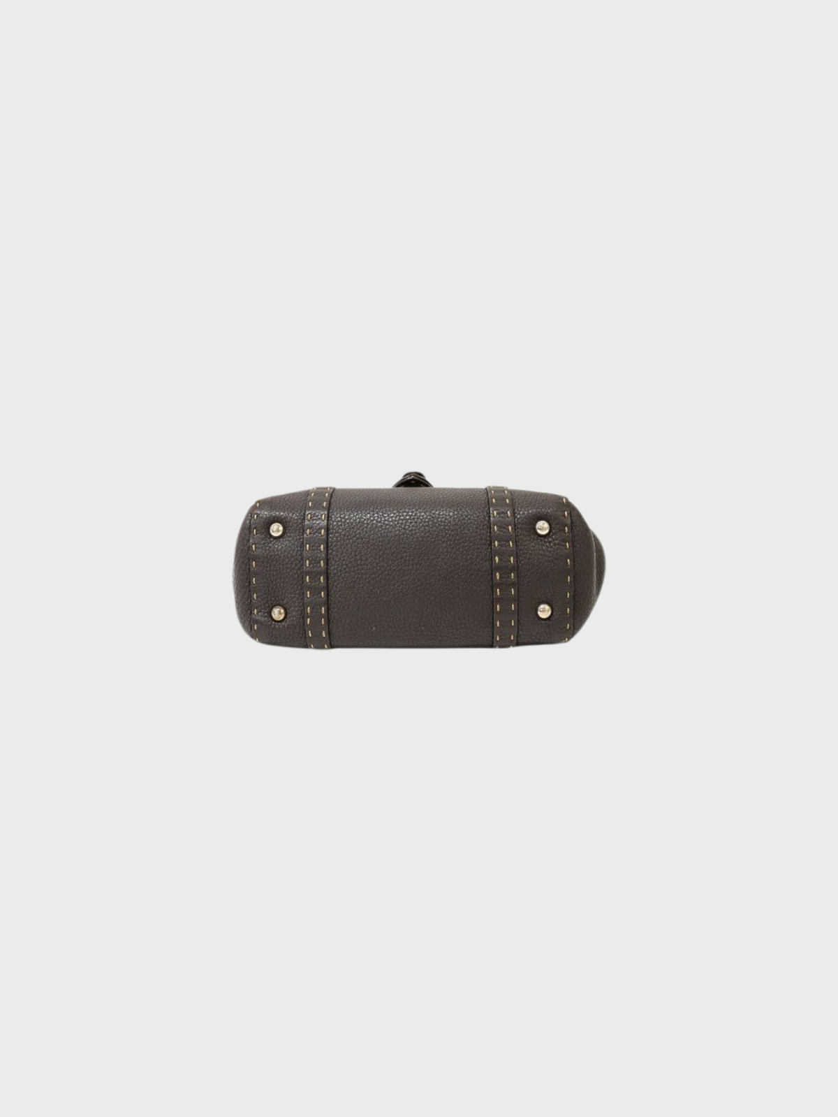 Fendi 2000s Brown Leather Mini Linda Handbag