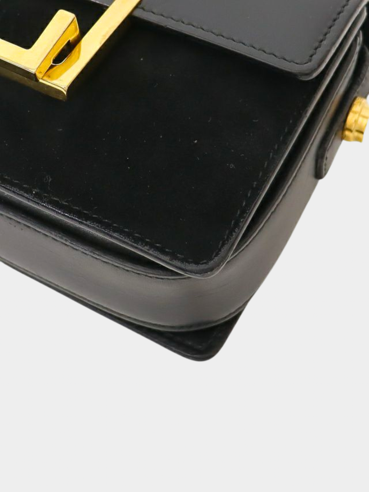 Yves Saint Laurent 2000s Black Loulou Leather Suede Shoulder Bag