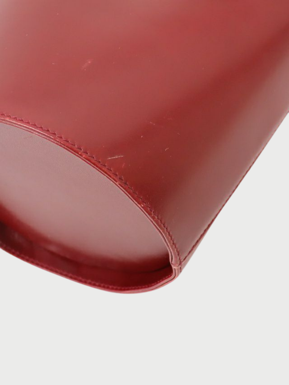 Salvatore Ferragamo 2000s Red Leather Vara Hardware Handbag