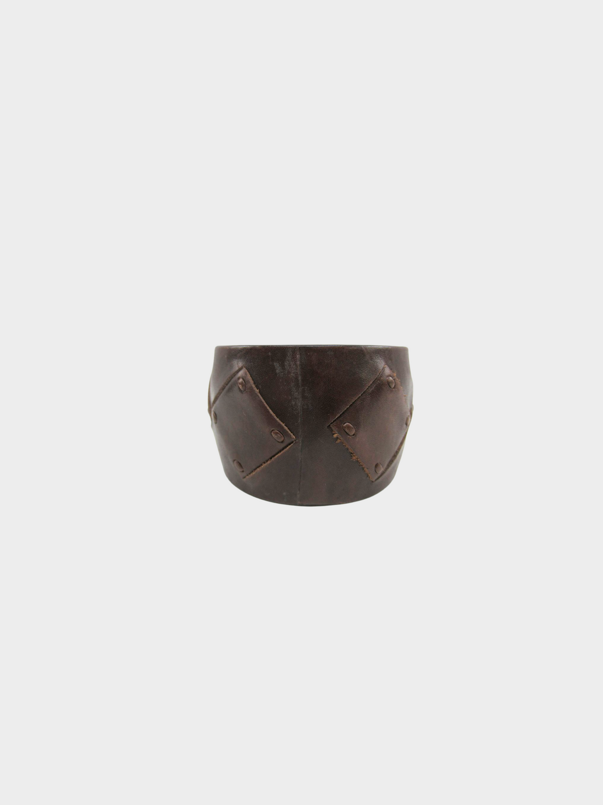 Bottega Veneta 2000s Brown Woven Intrecciato Bangle Cuff Bracelet