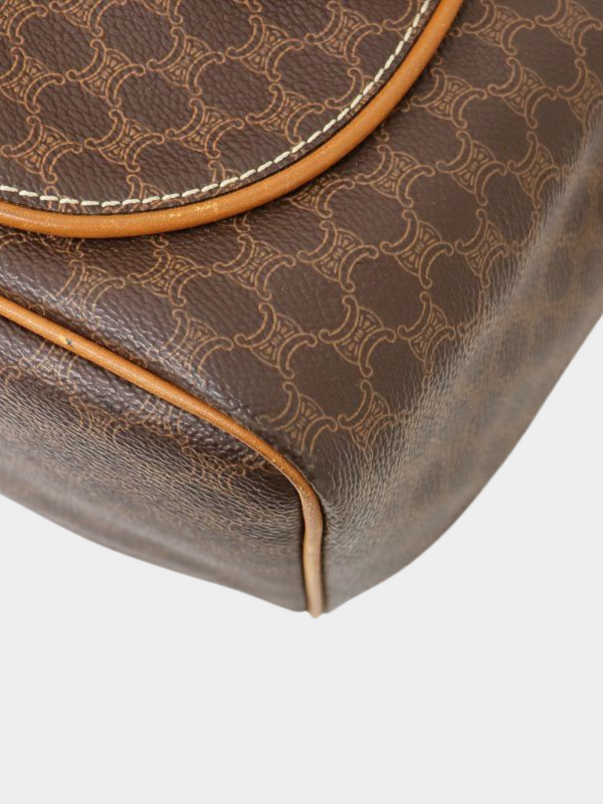 Celine 1990s Brown Macadam Backpack