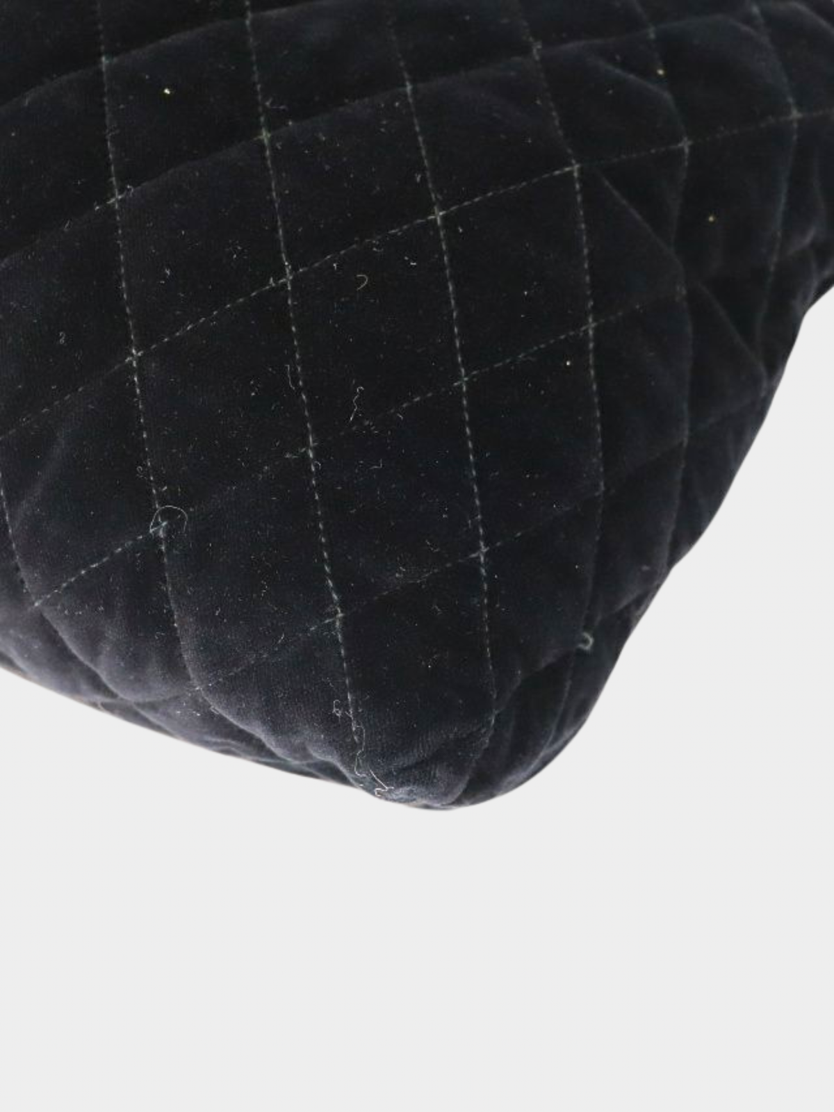 Prada 2000s Black Quilted Velour 2-Way Bag