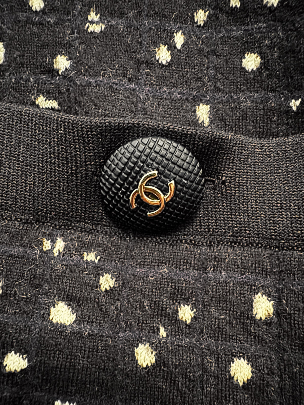 Chanel 2021 Coco Neige Black Logo Knit Dress