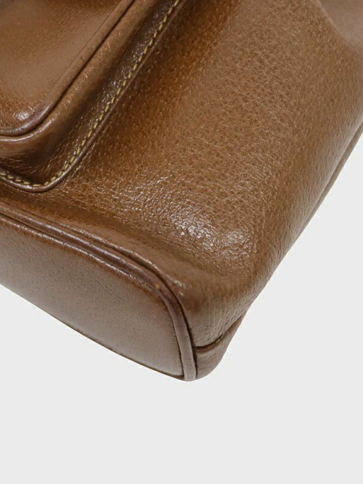 Gucci 2000s Brown Bamboo Leather Backpack