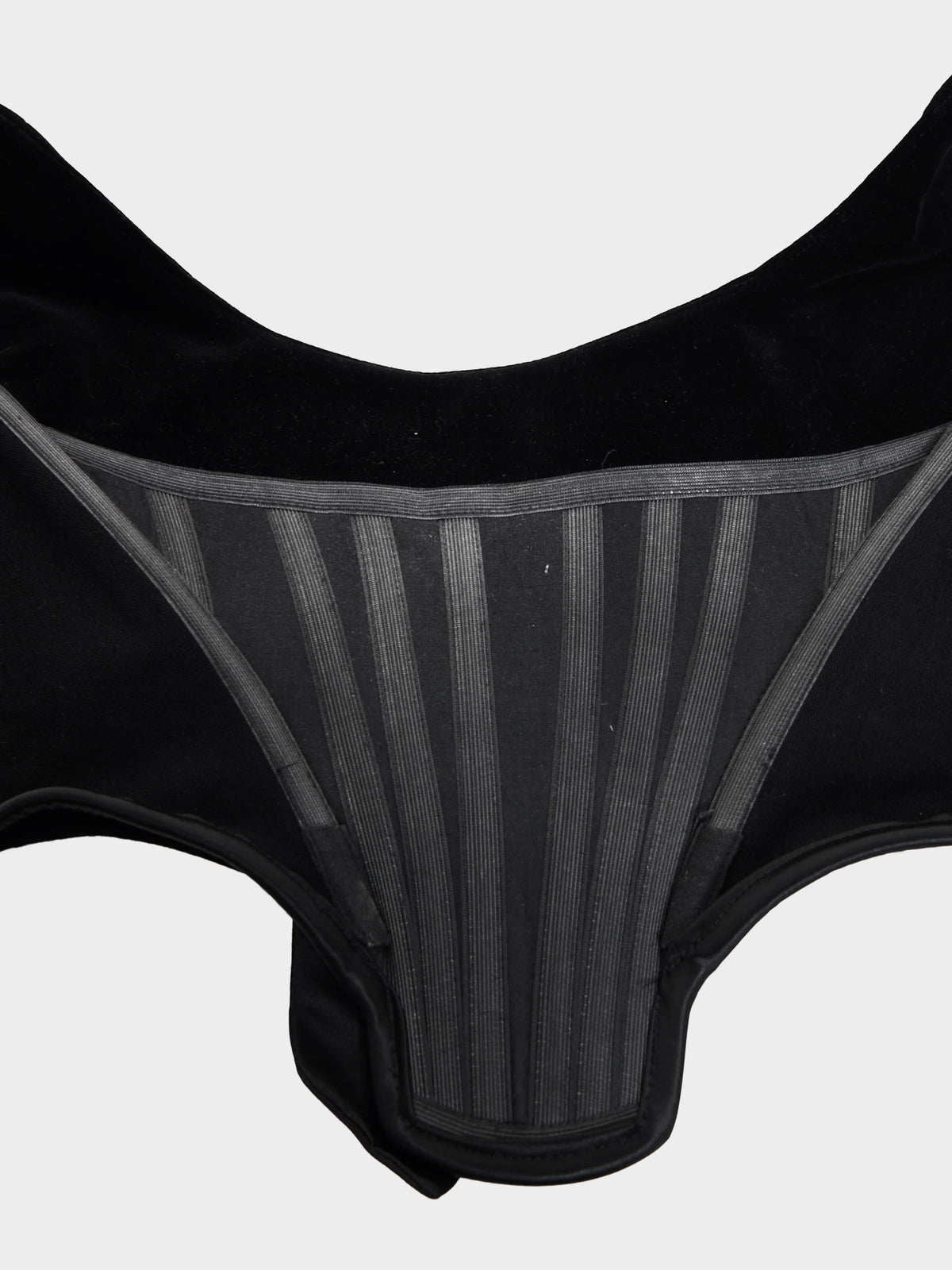 Vivienne Westwood FW 1996 Gold Label Black Velvet and Satin Bow Corset
