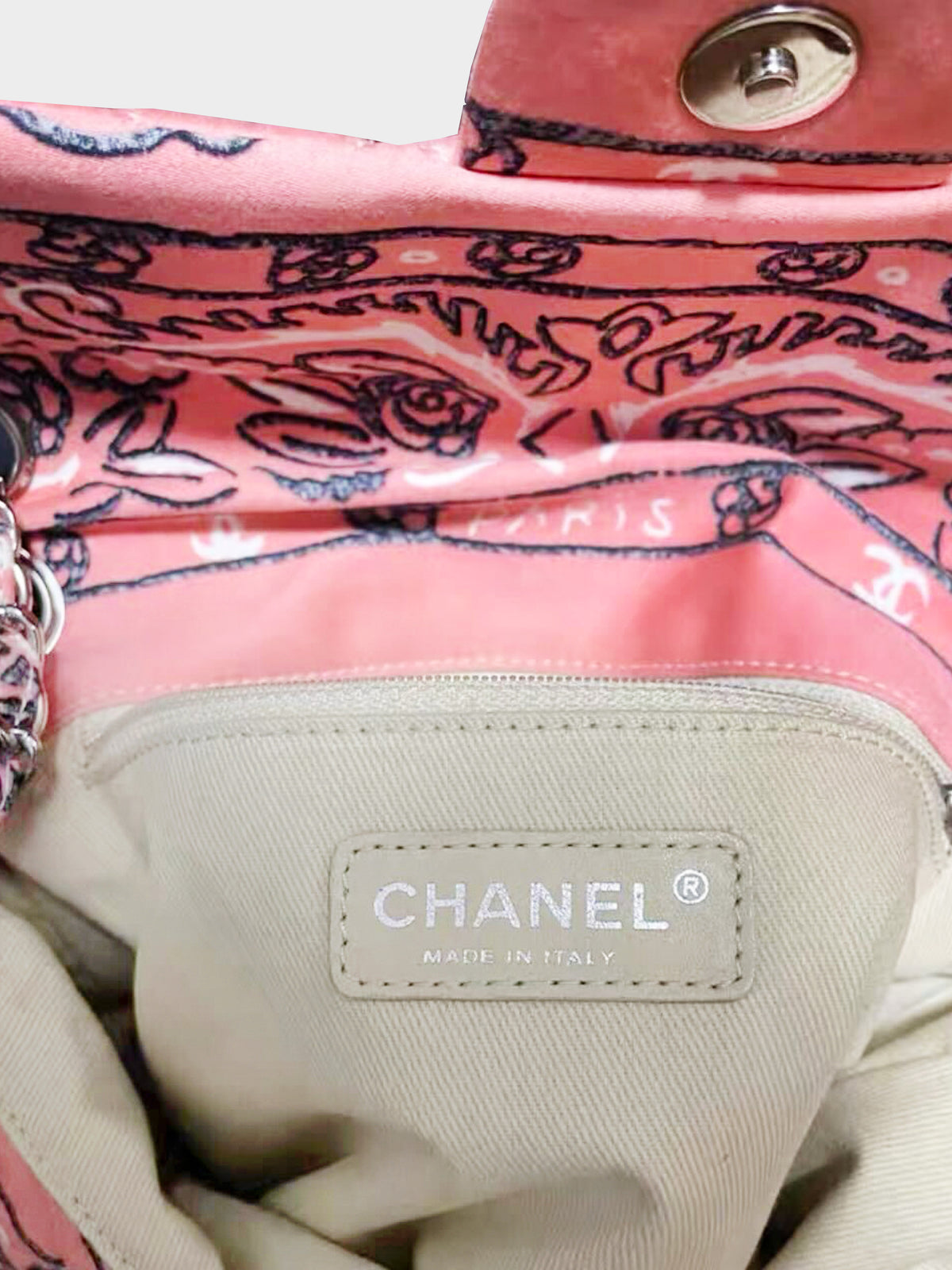Chanel 2013 Pink Bandana Rare Flap