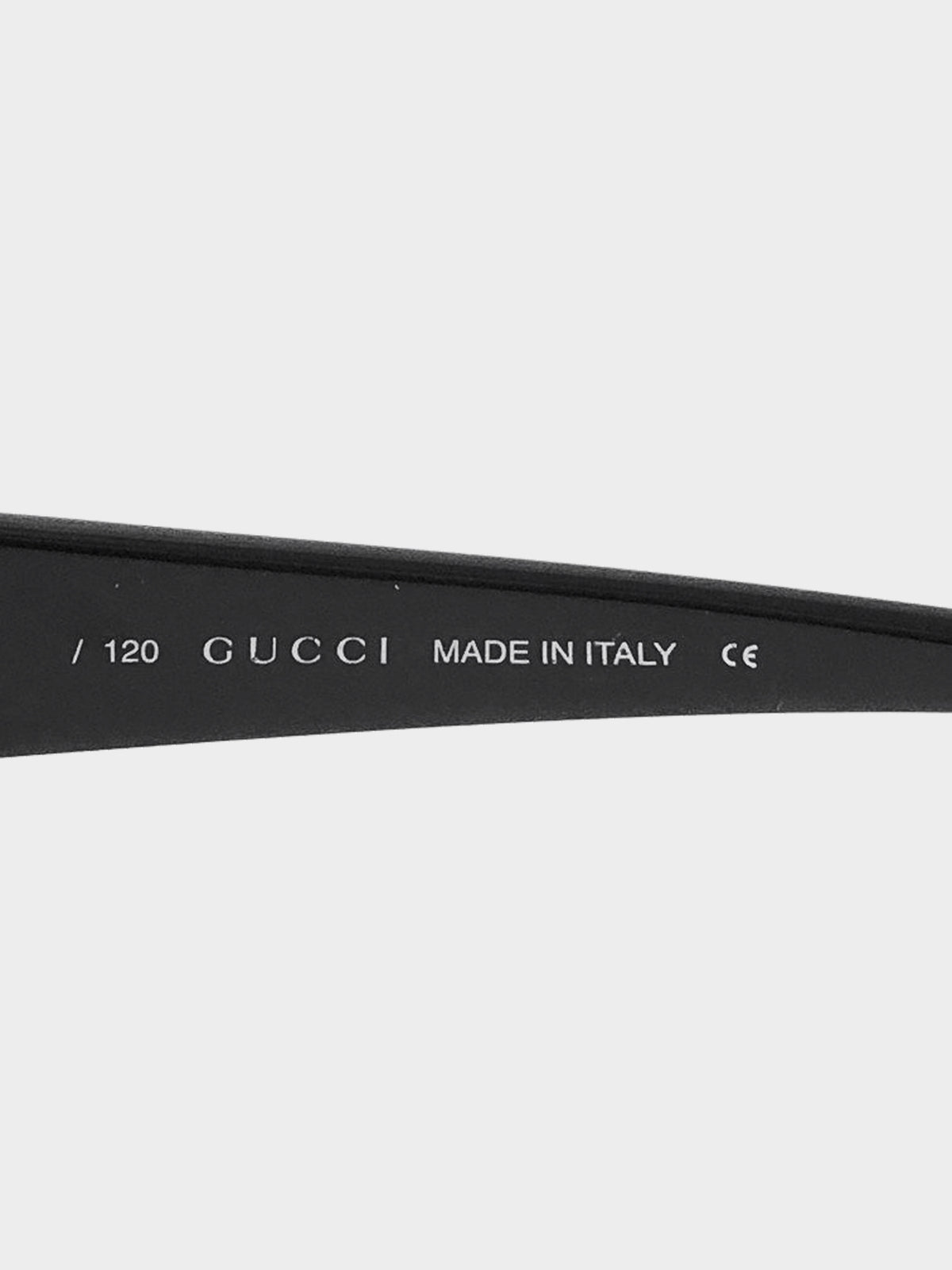 Gucci 1990s Black GG 2457/S Oval Sunglasses