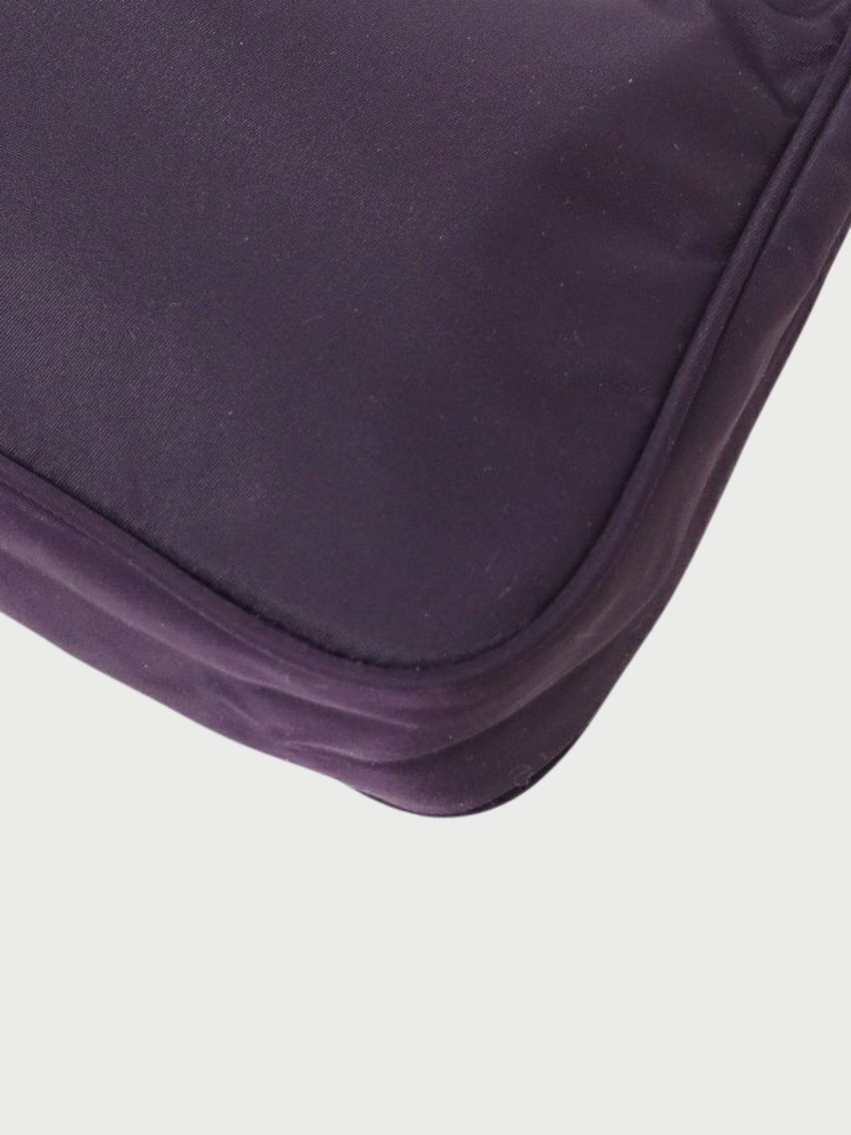 Prada 2000s Purple Triangle Logo Nylon Handbag