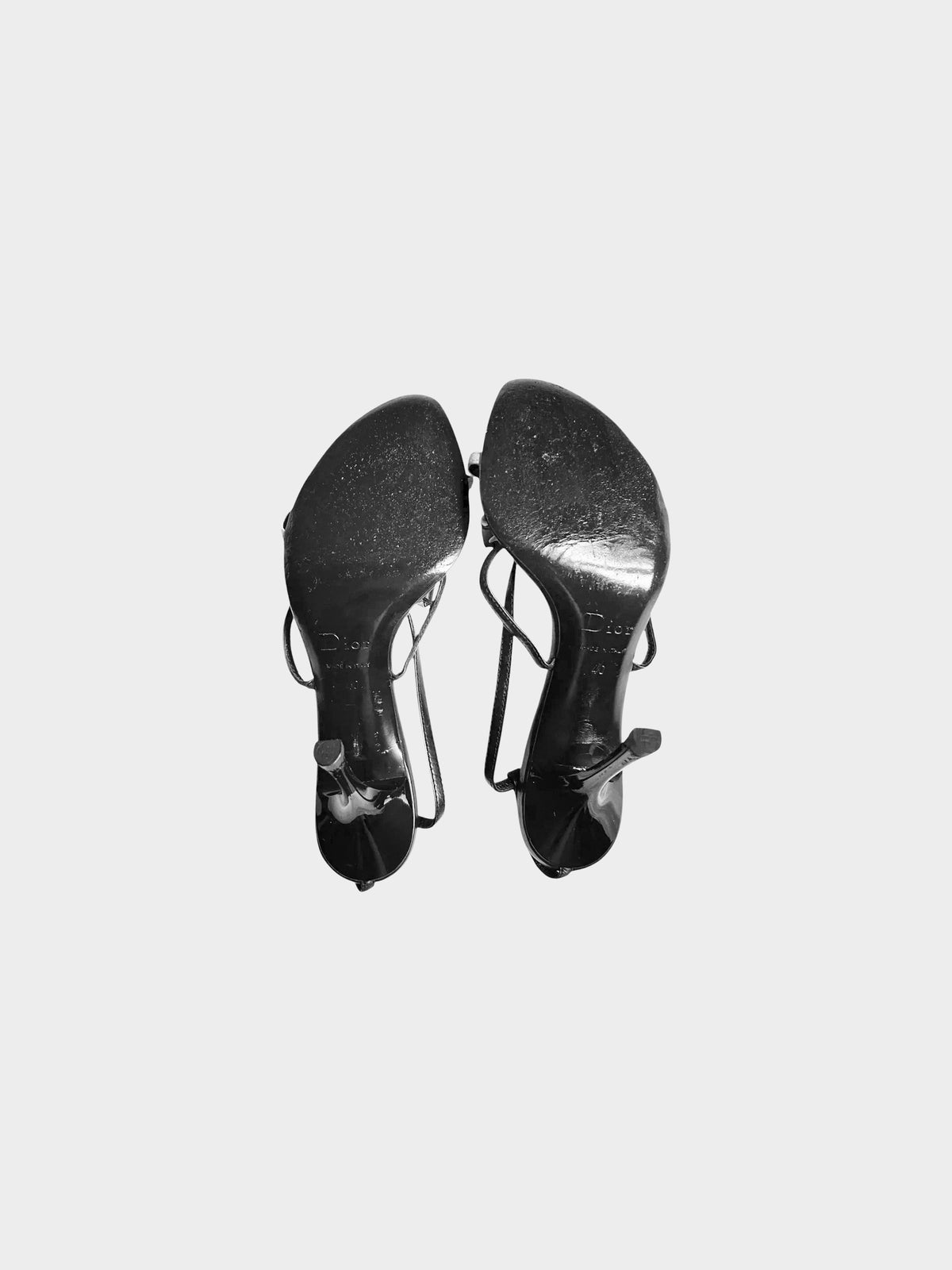 Christian Dior 2000s Black and Pink Leather Bow Heels