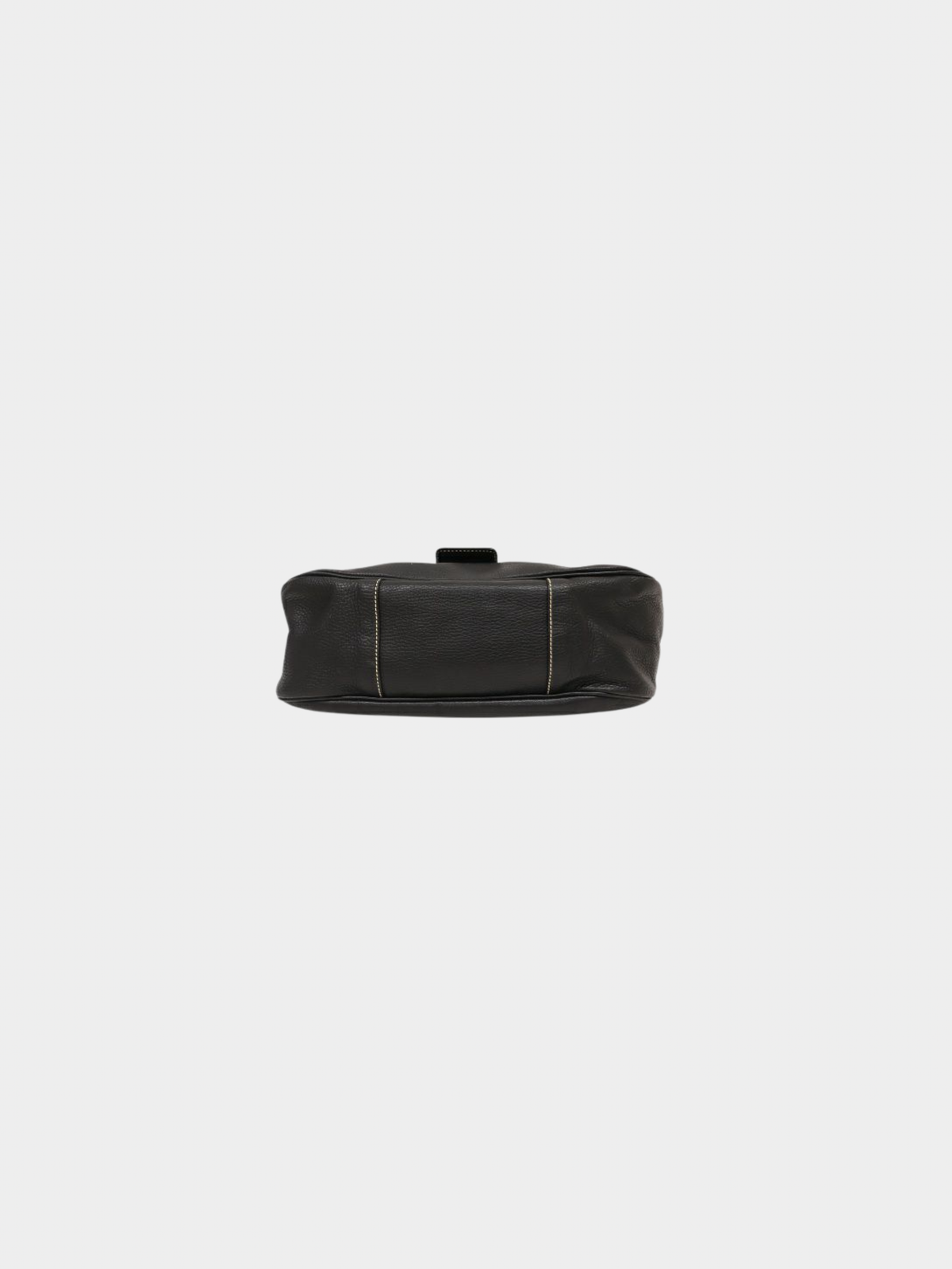 Prada 2000s Black Leather Triangle Logo Handbag