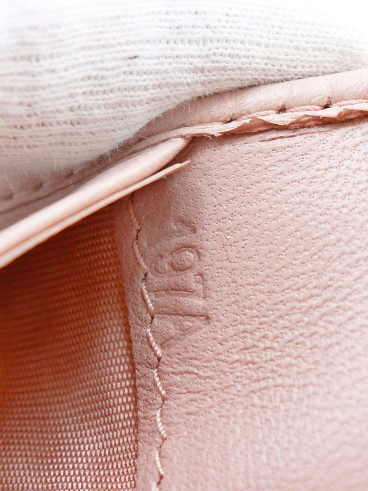Miu Miu 2010s Pink Chevron Stitch Key Case