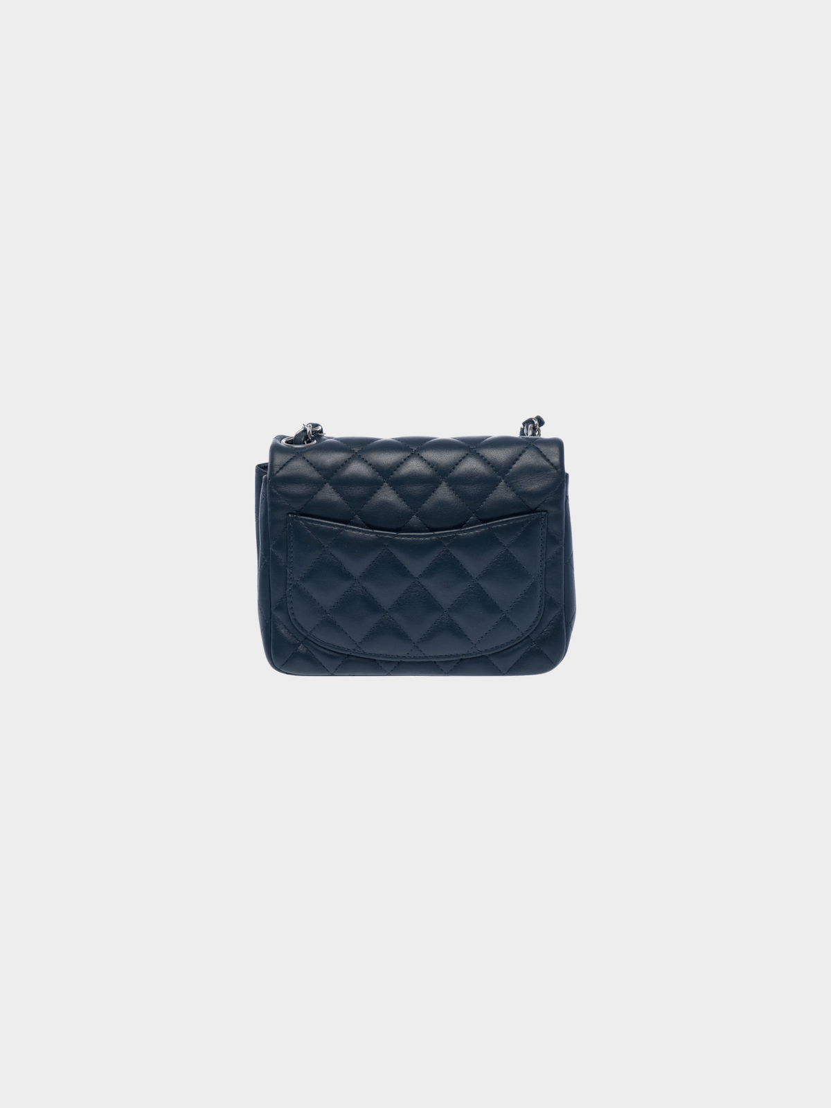 Chanel 2019 Navy Blue Leather Classic Bag