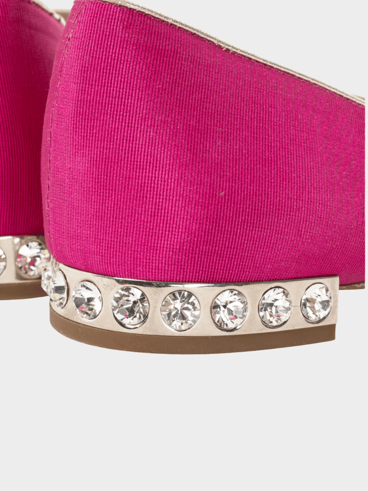 Miu Miu Pre-Fall 2012 Pink Embroidered Crystal-Heel Loafers