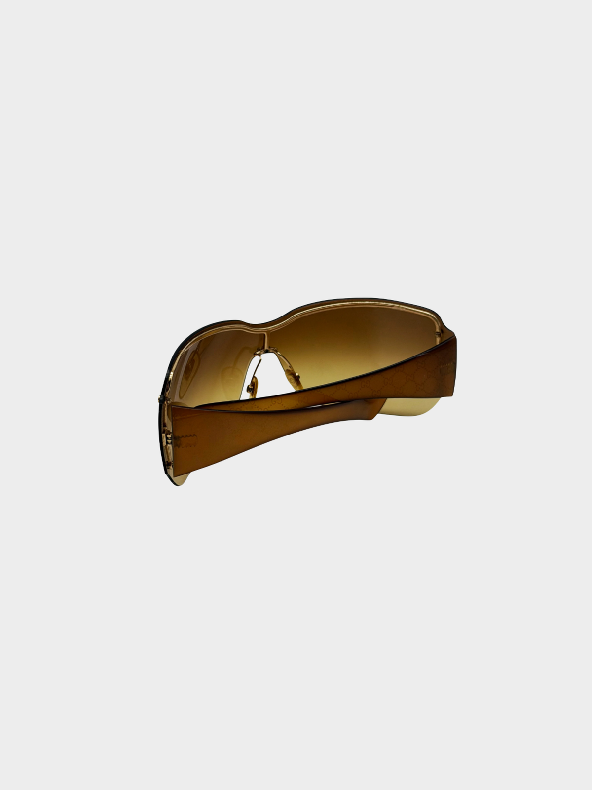 Gucci 2000s Brown Oversized Smoke Sunglasses