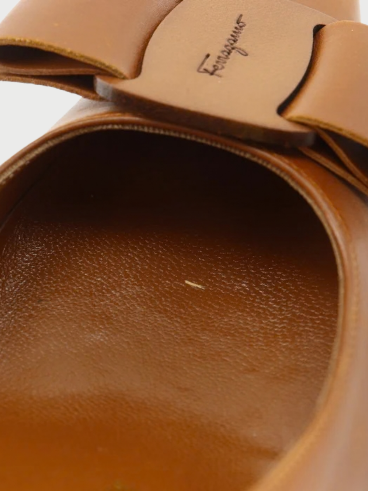 Salvatore Ferragamo 1990s Brown Leather Vara Ribbon Pumps