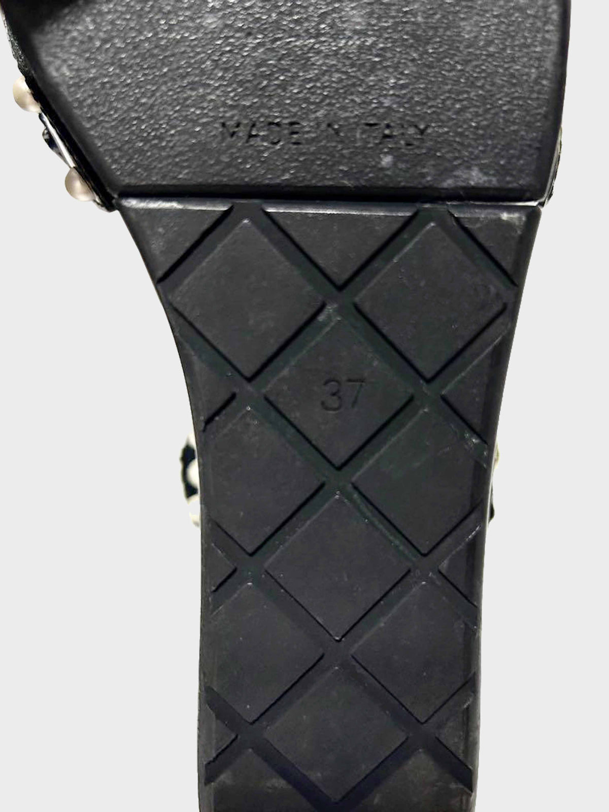 Chanel Cruise 2016 Black Patent Leather and Sequins Lotus Wedge Sandals