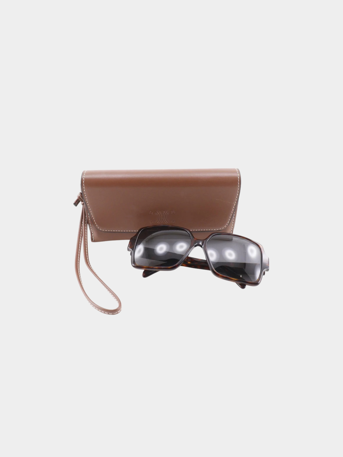 Celine 2020s Brown Plastic Triomphe Sunglasses