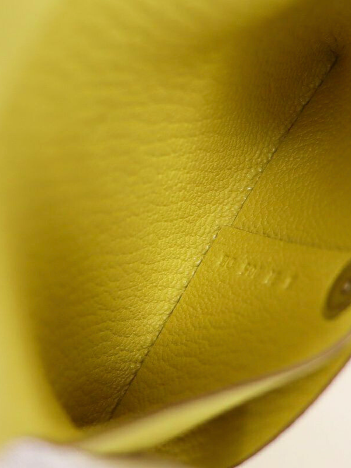 Hermès 2000s Yellow Bastia Chevre Coin Case