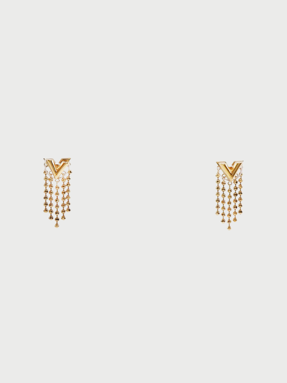 Louis Vuitton 2022 Gold Plated Metal Essential V Skin Earrings