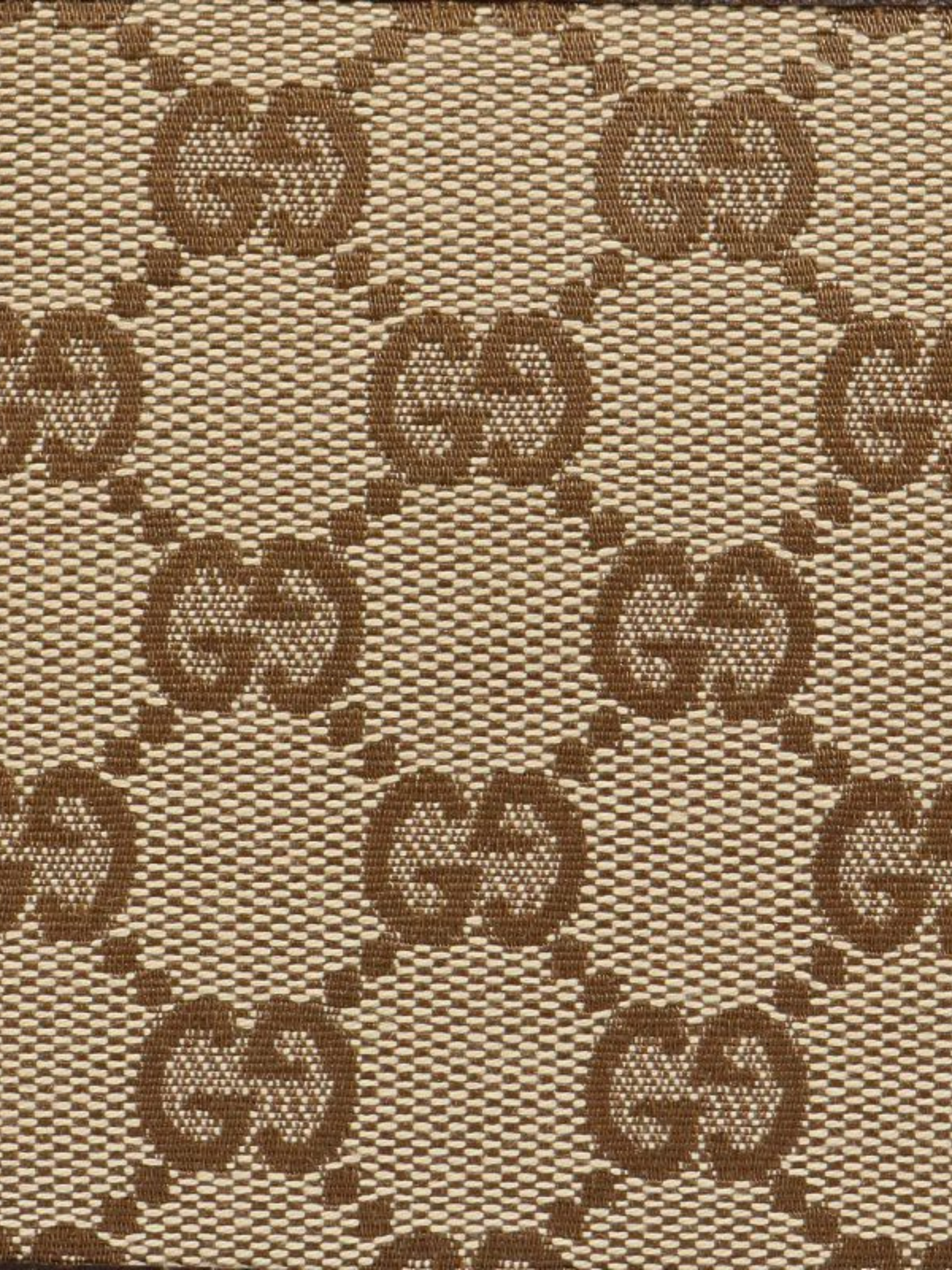Gucci 2000s Beige Brown GG Canvas Wallet