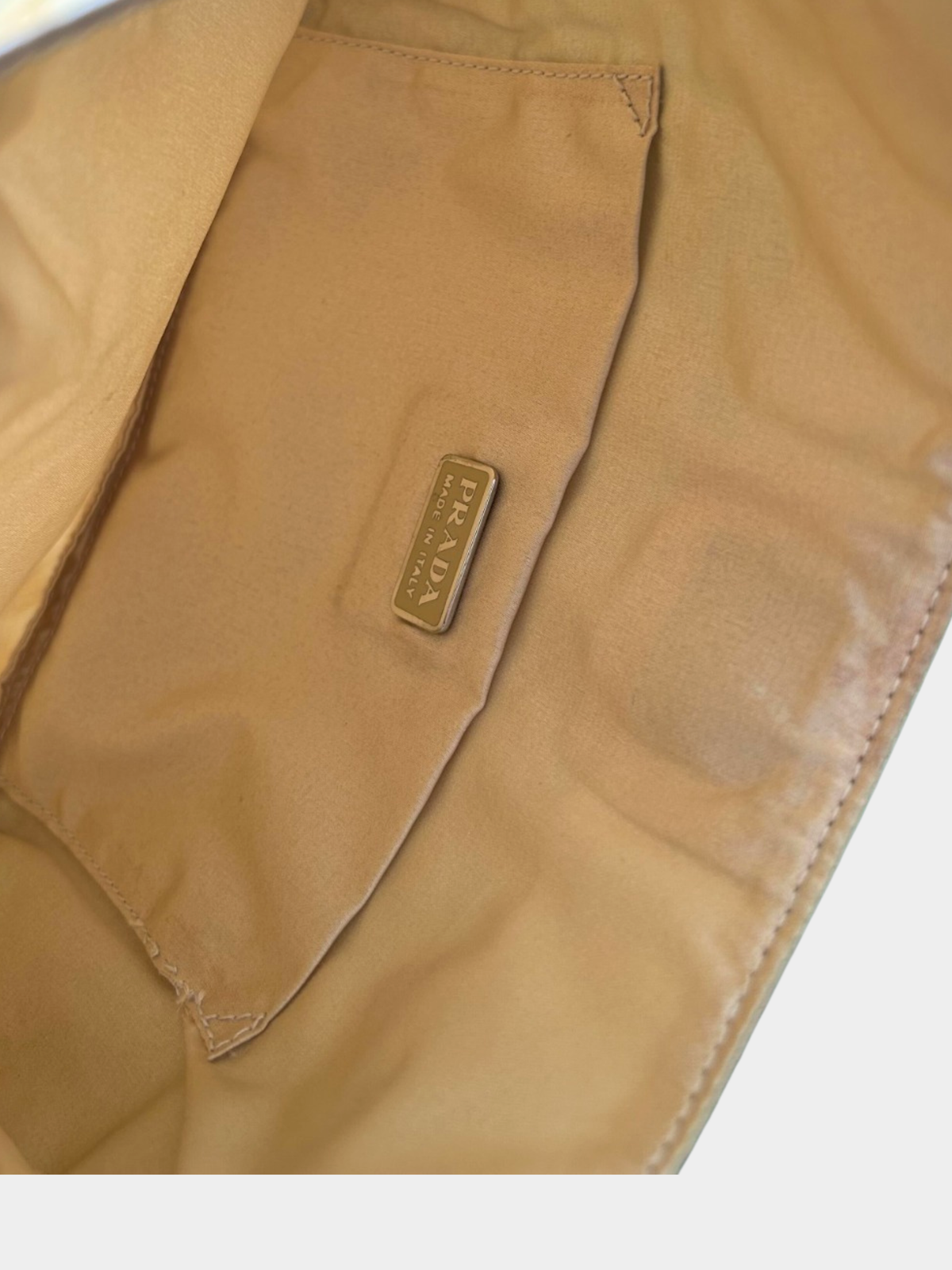 Prada 2000s Ivory Sequin Shoulder Bag