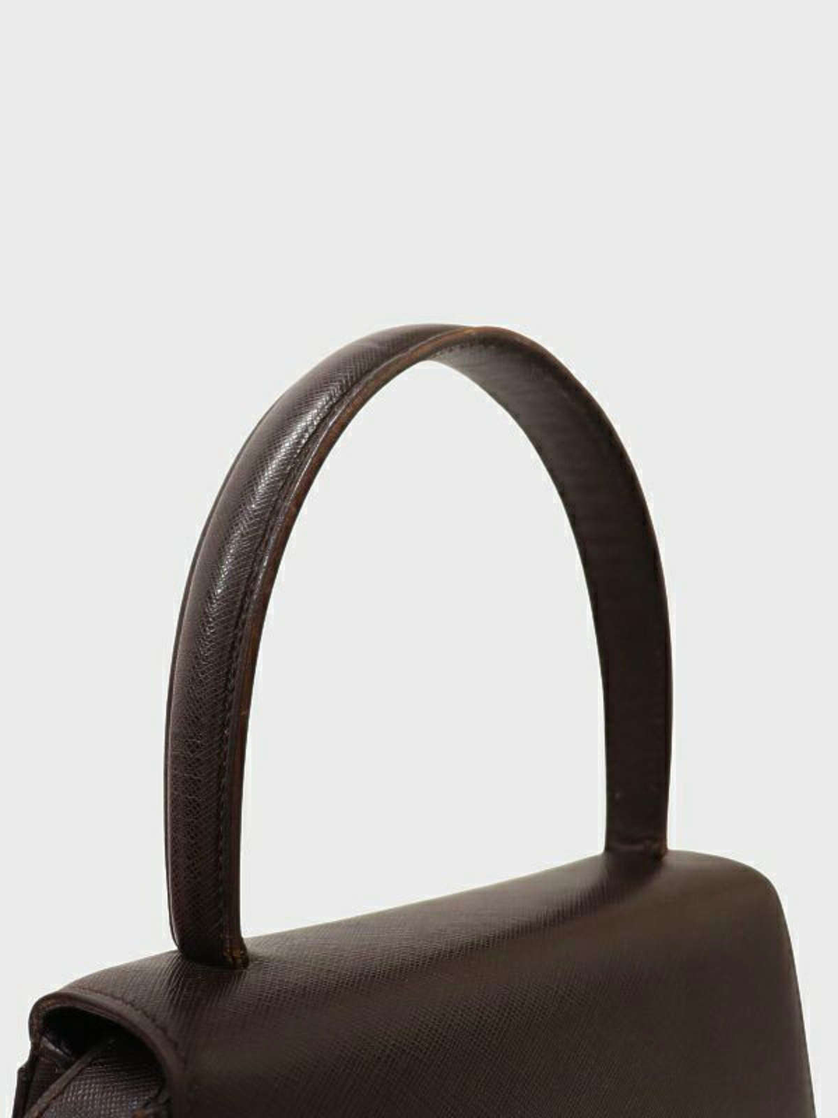 Celine 2000s Brown Triomphe Leather 2-Way Bag