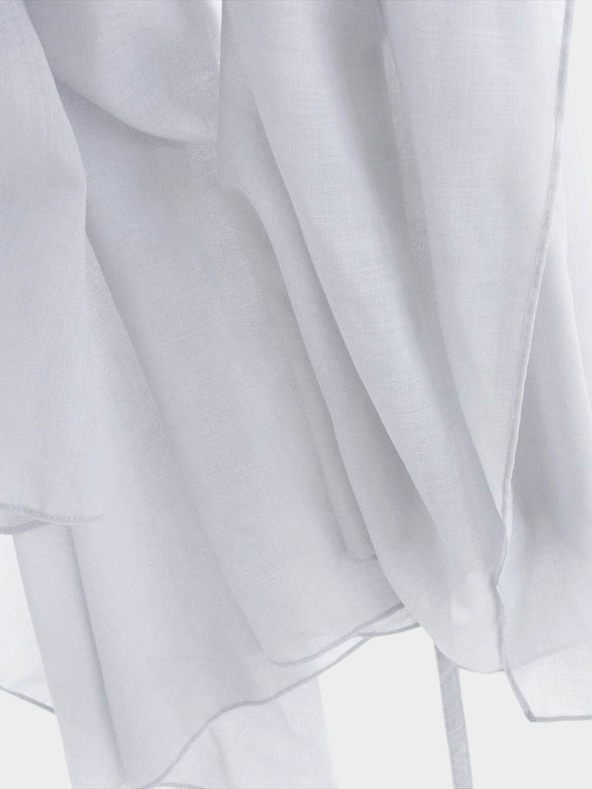 Issey Miyake SS 2024 Grey Cut and Sewn Sheer Top