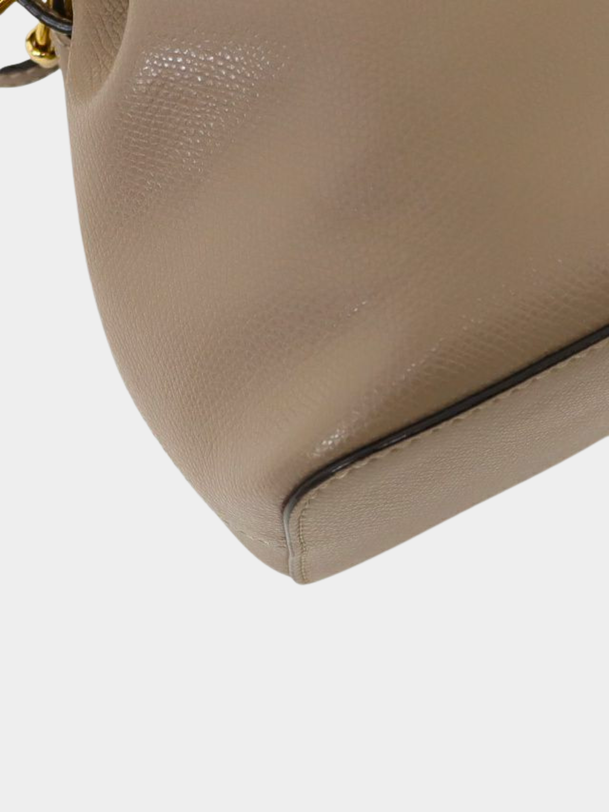 Fendi 2020s Grey Leather Mon Trésor Mini Bucket Bag