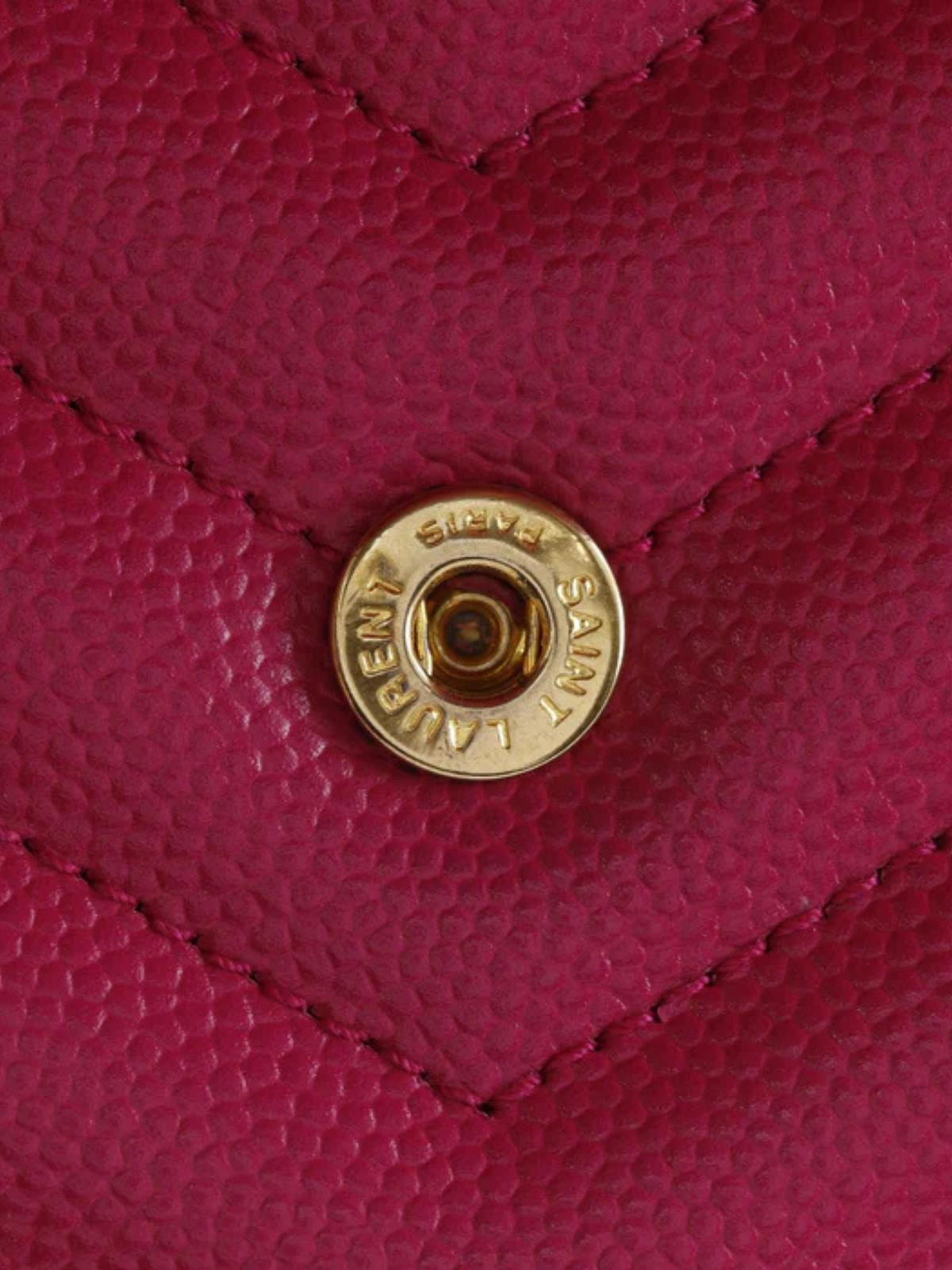 Yves Saint Laurent 2010s Pink Quilted Leather Chain Wallet