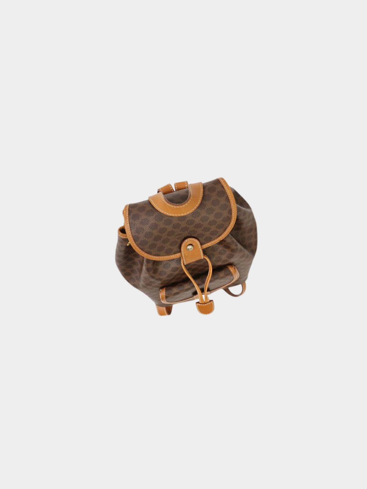 Celine 1990s Brown Macadam Backpack