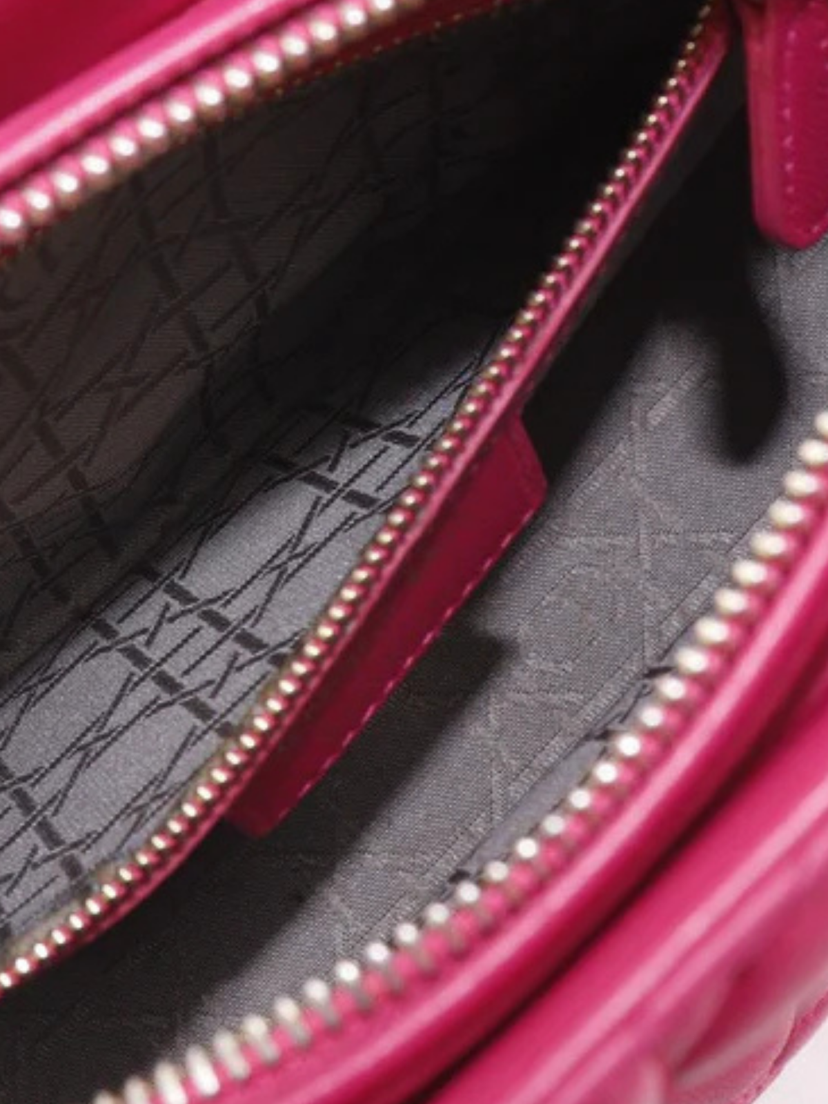 Christian Dior 2010s Raspberry Pink Lambskin Lady Dior Medium Bag