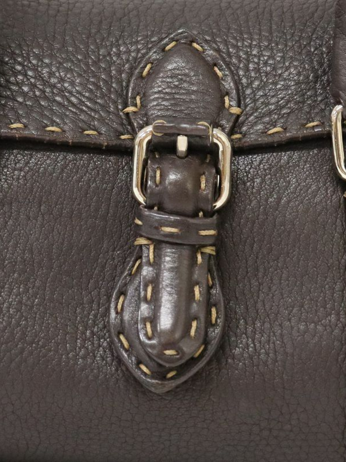 Fendi 2000s Brown Leather Mini Linda Handbag