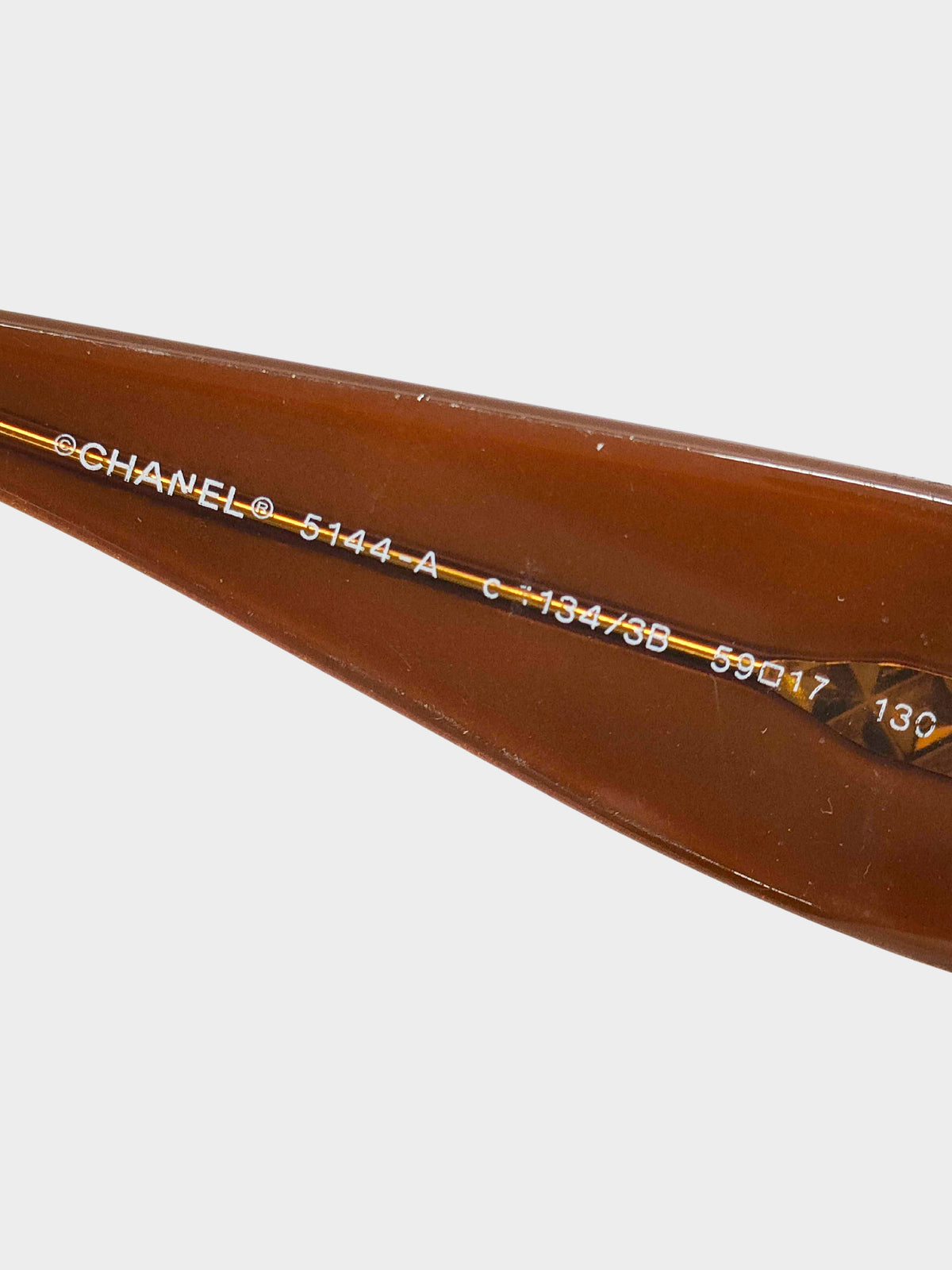 Chanel Early 2000s Brown Tortoise Shell Frame 5144 CC Sunglasses