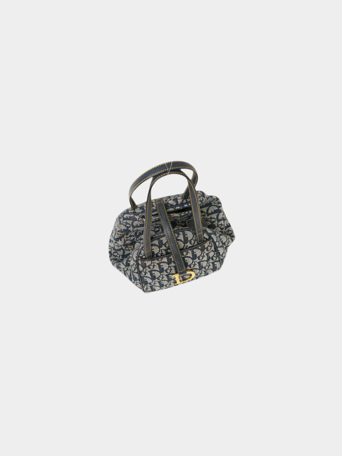 Christian Dior 2000s Navy Trotter Canvas Handbag