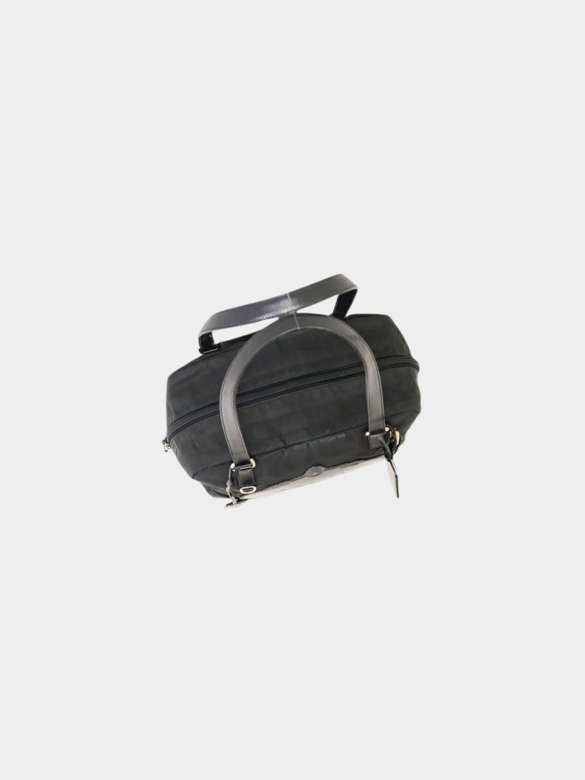 Prada 2000s Black Leather Nylon Handbag