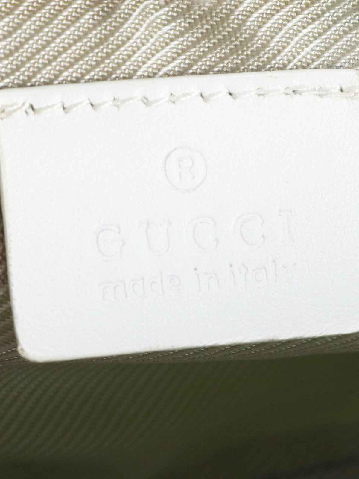 Gucci 2000s Blue and White GG Canvas and Leather Pouch