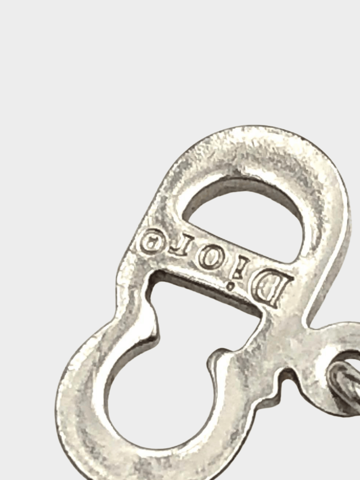 Christian Dior 2000s Silver 'D' Logo Charm Bracelet