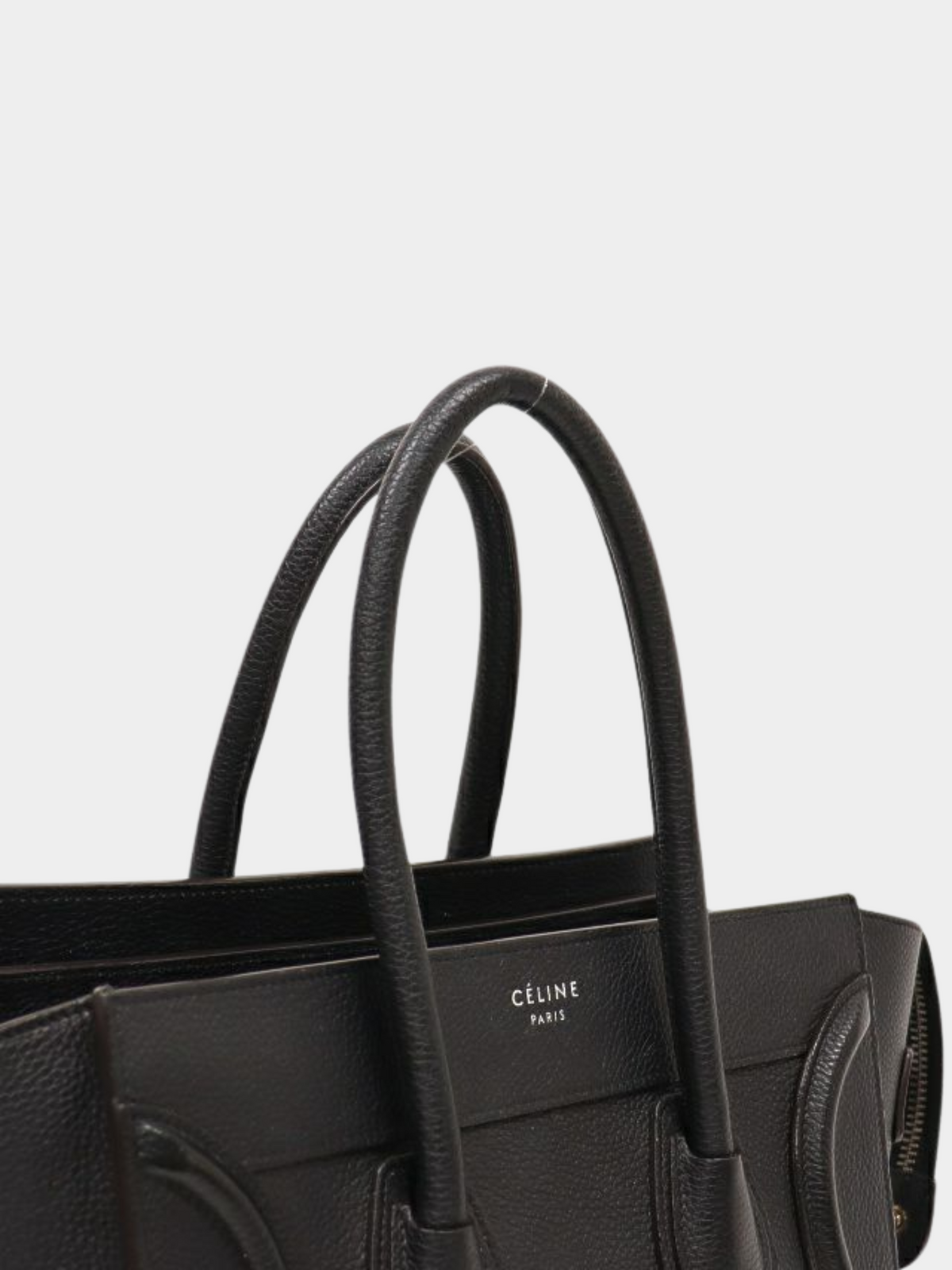 Celine 2010s Black Luggage Micro Tote Bag