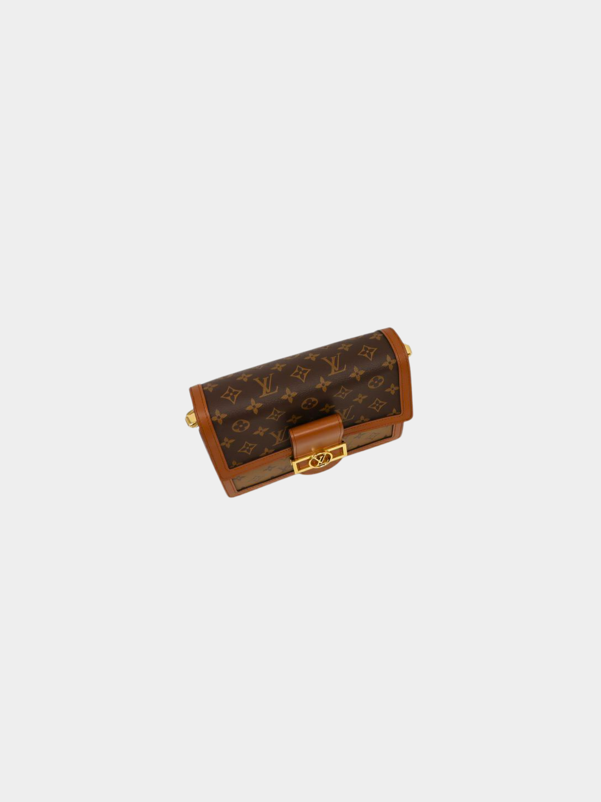 Louis Vuitton 2020s Brown Monogram Reverse Dauphine MM Shoulder Bag