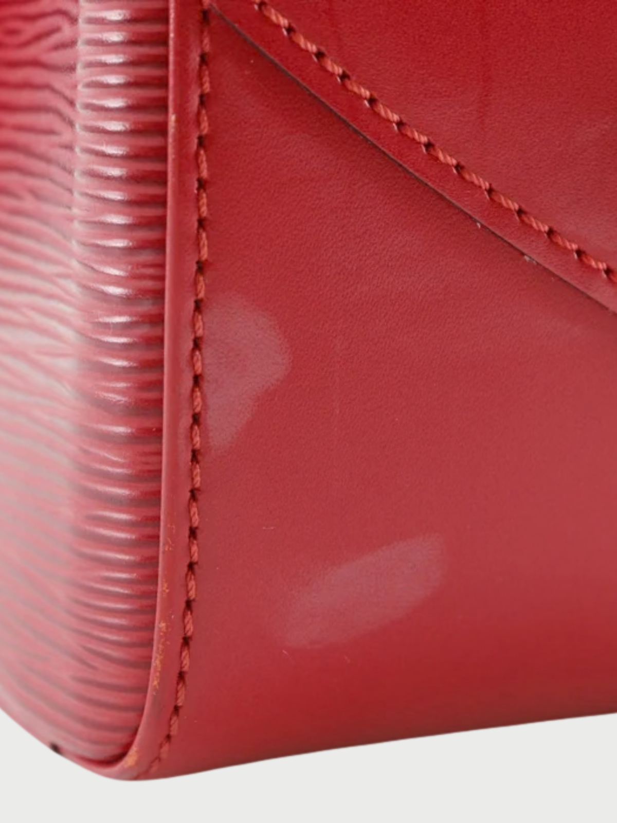 Louis Vuitton 1998 Red Epi Leather Sablon Handbag