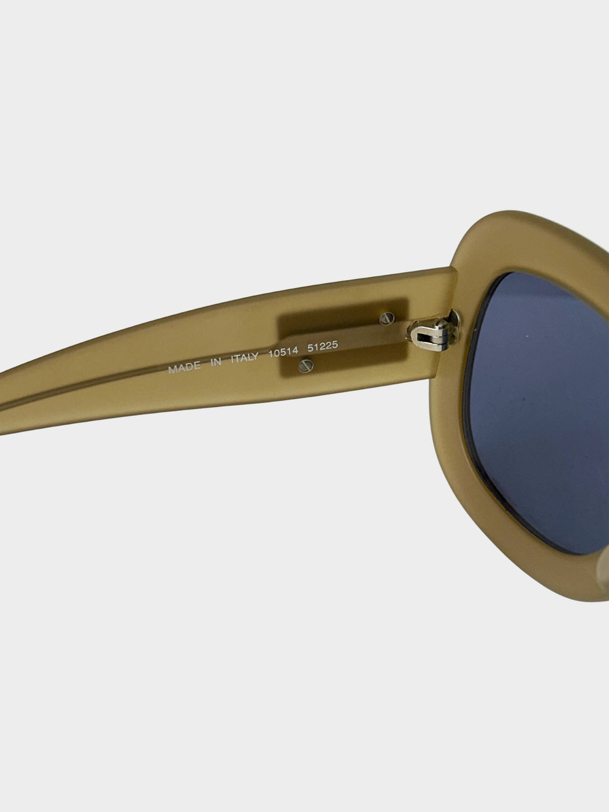 Chanel 1990s Rare Green Chunky Rue Cambon Sunglasses
