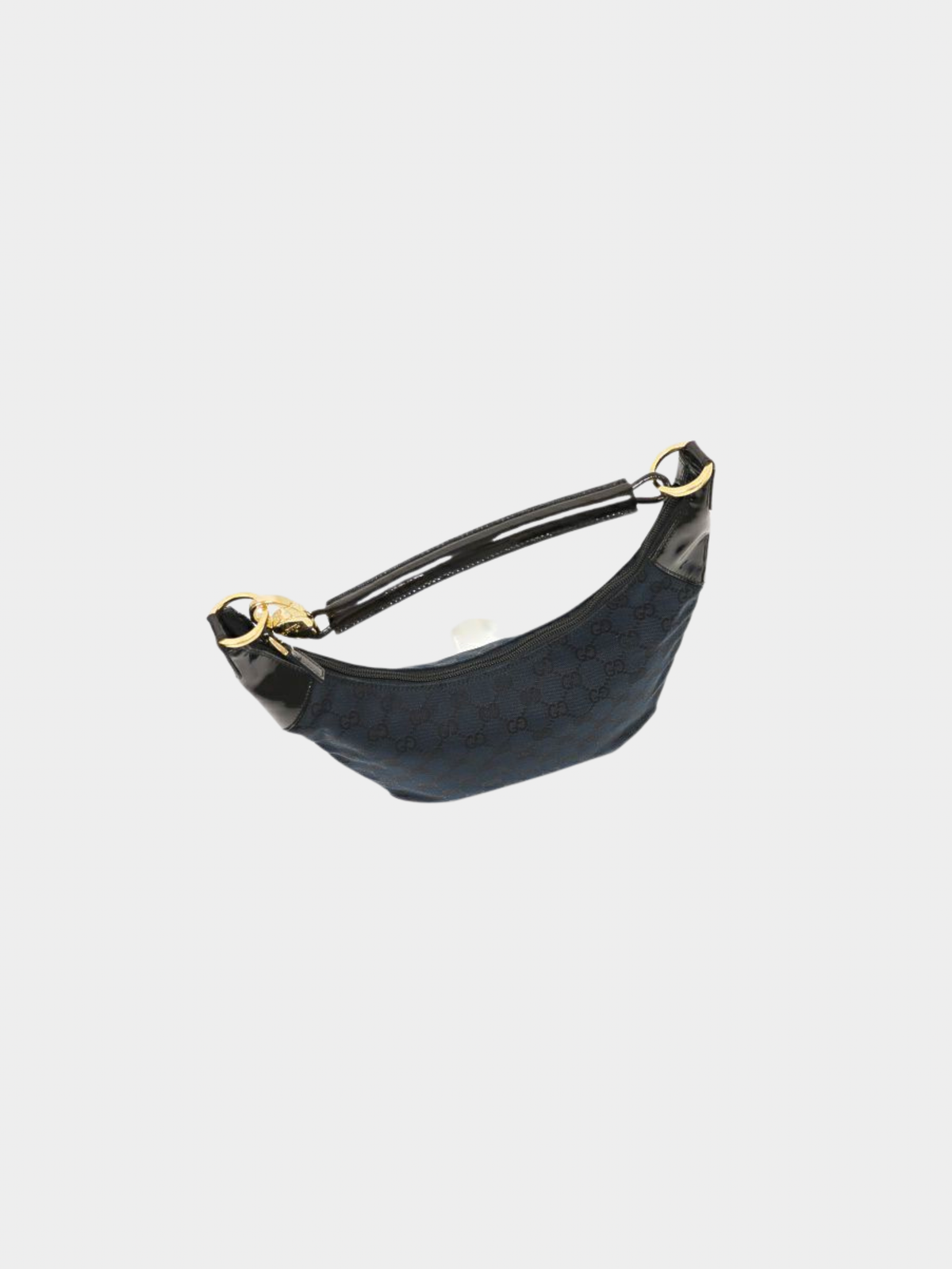 Gucci 2000s Black GG Canvas One-Shoulder Bag