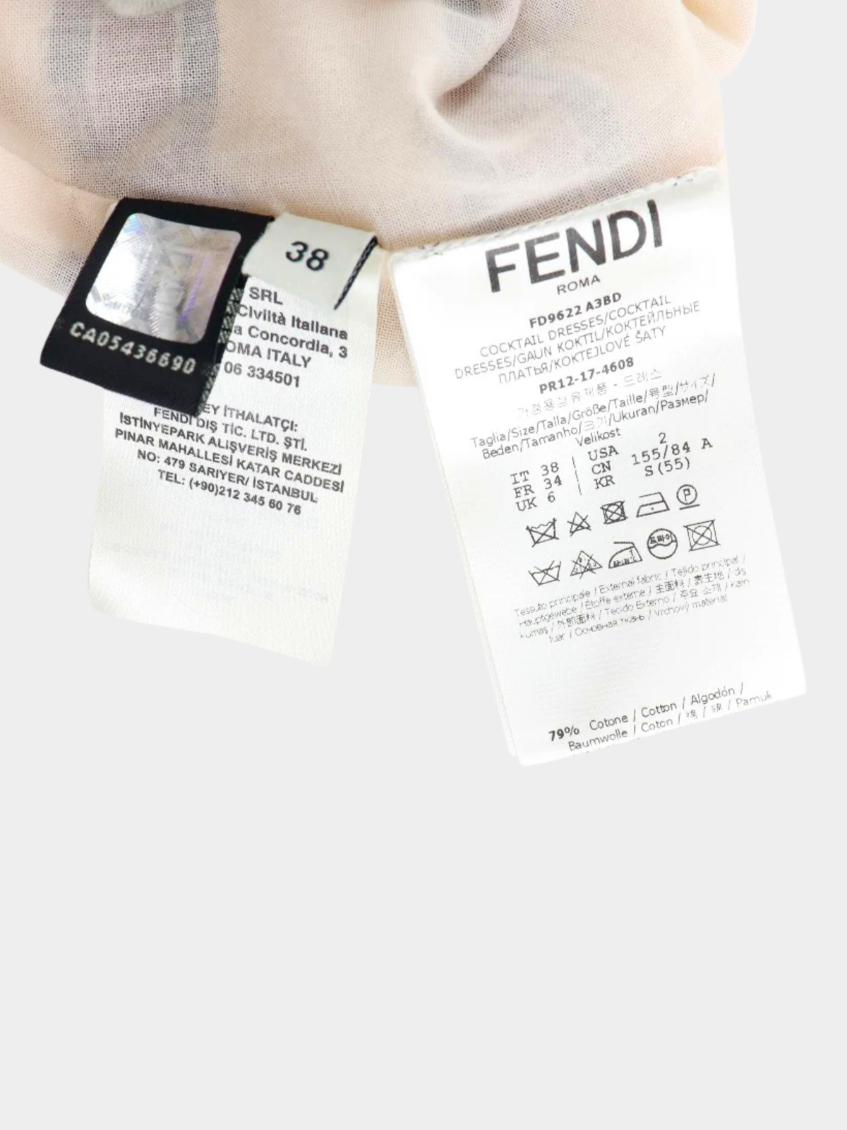 Fendi 2000s Beige Cocktail Dress