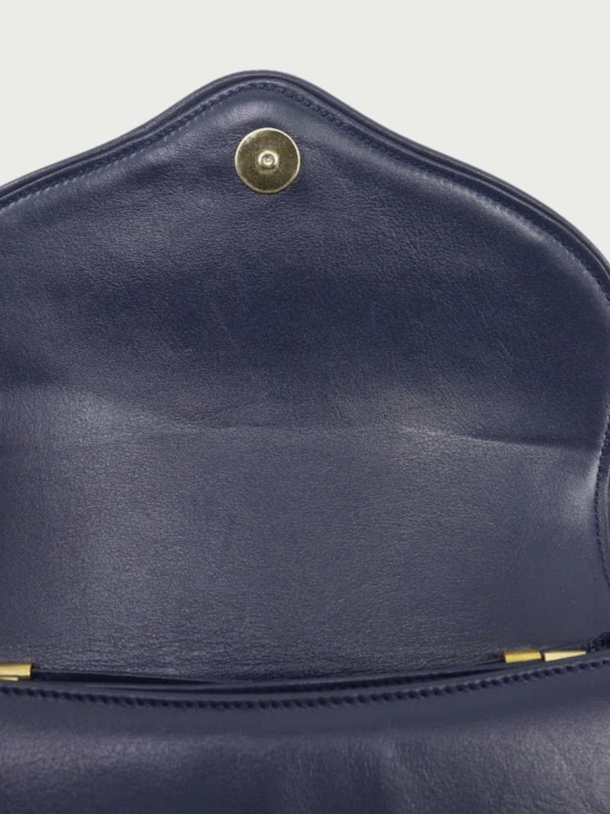 Gucci 1980s Old Gucci Navy Calfskin Shoulder Bag